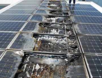 panneaux solaires pas chers brulés